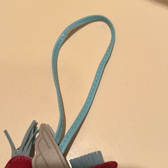 Leather Pegasus Horse Pony Bag Charm Blue Red New - Picture 4 of 8